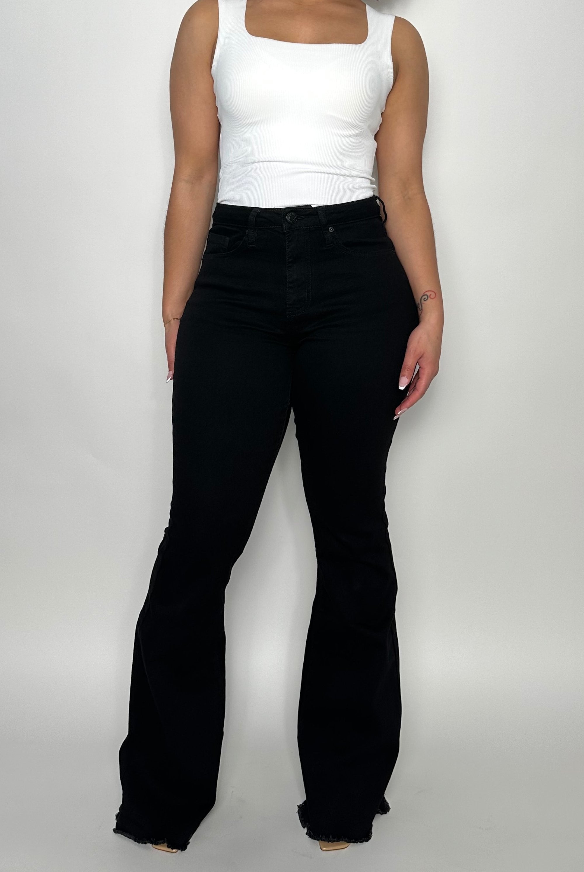 NatxCustomStyle Jeans  | Basic High-Rise Flare Jean (Long Inseam)