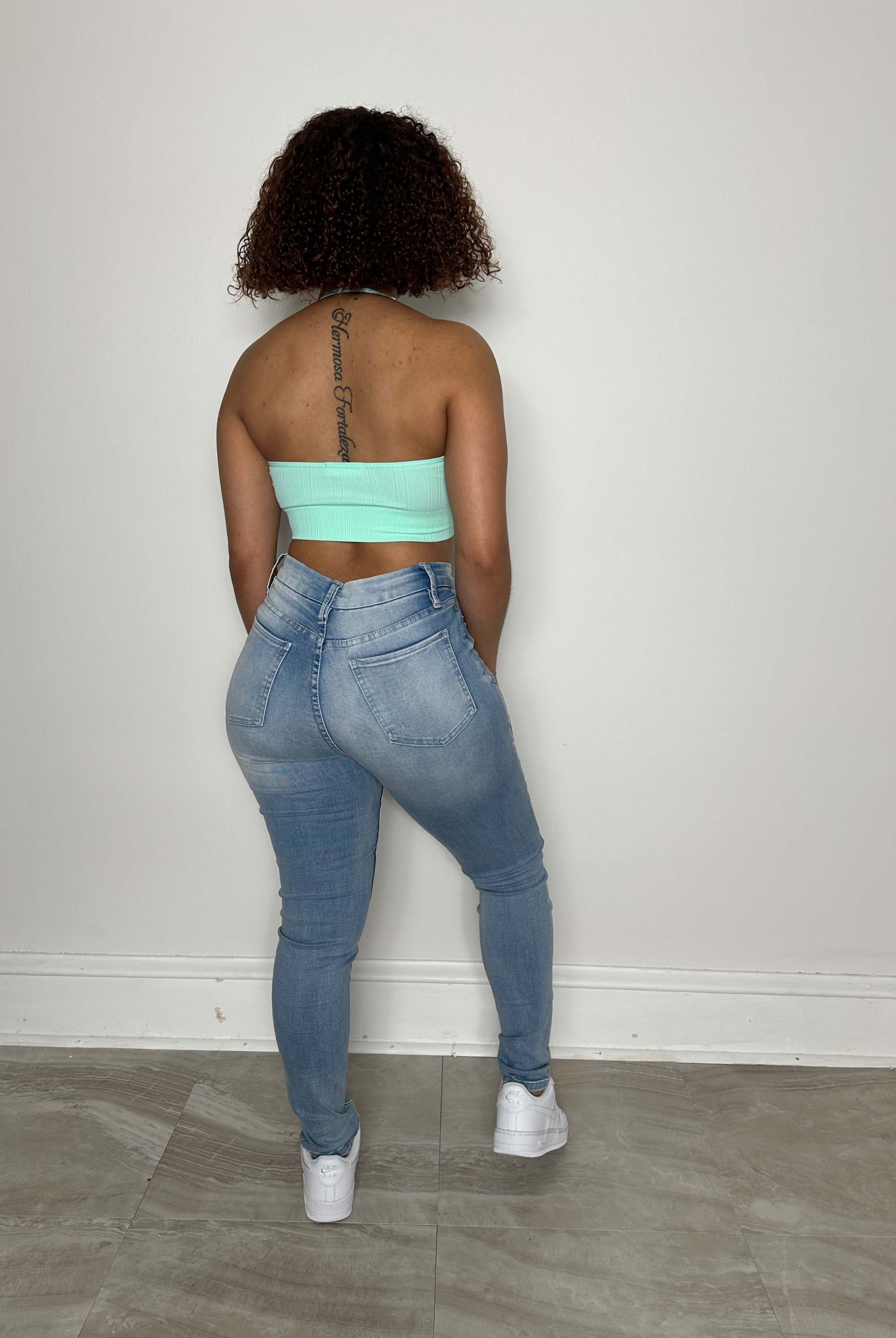 Rib Knit Halter Crop Top
