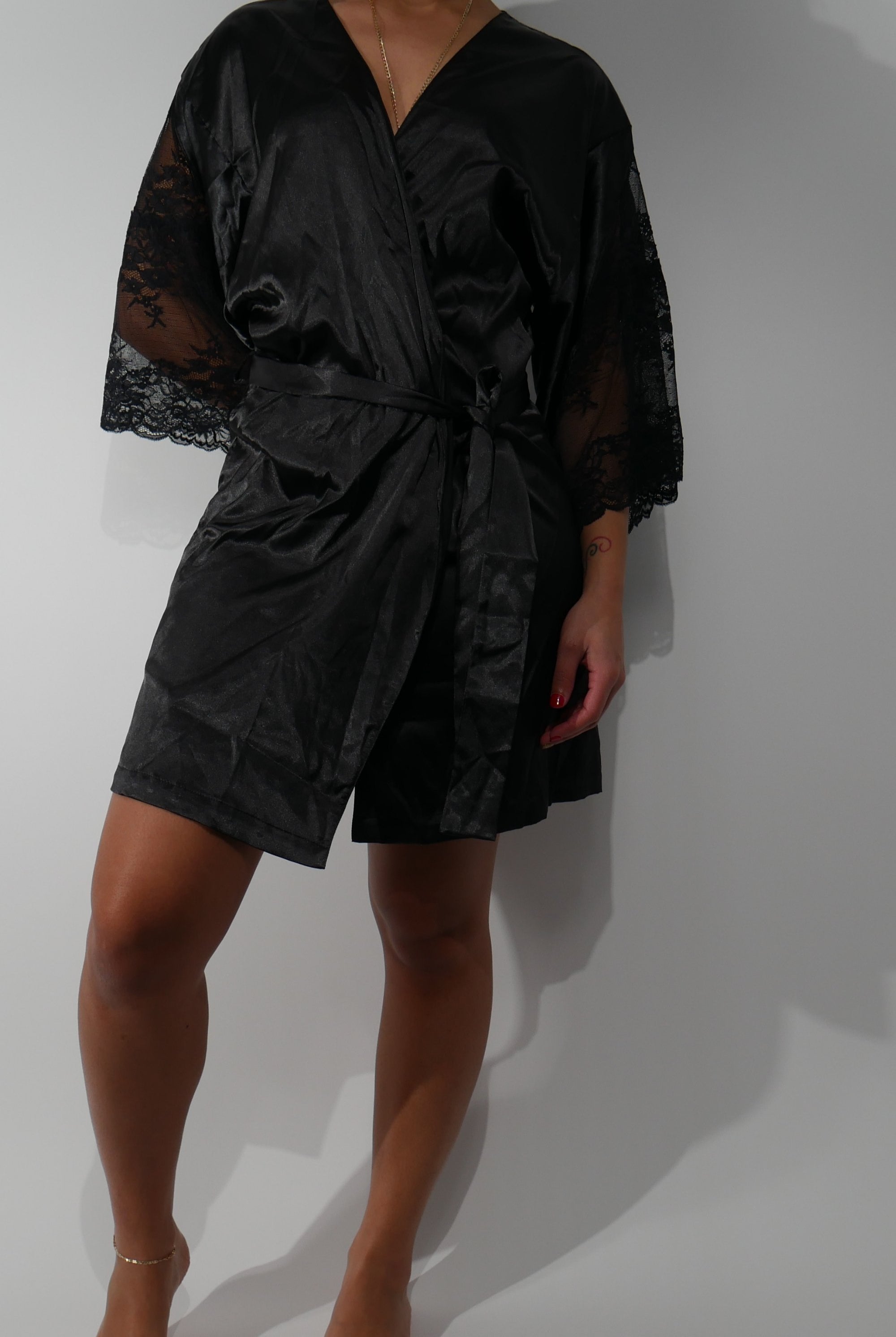 Satin Lace Robe