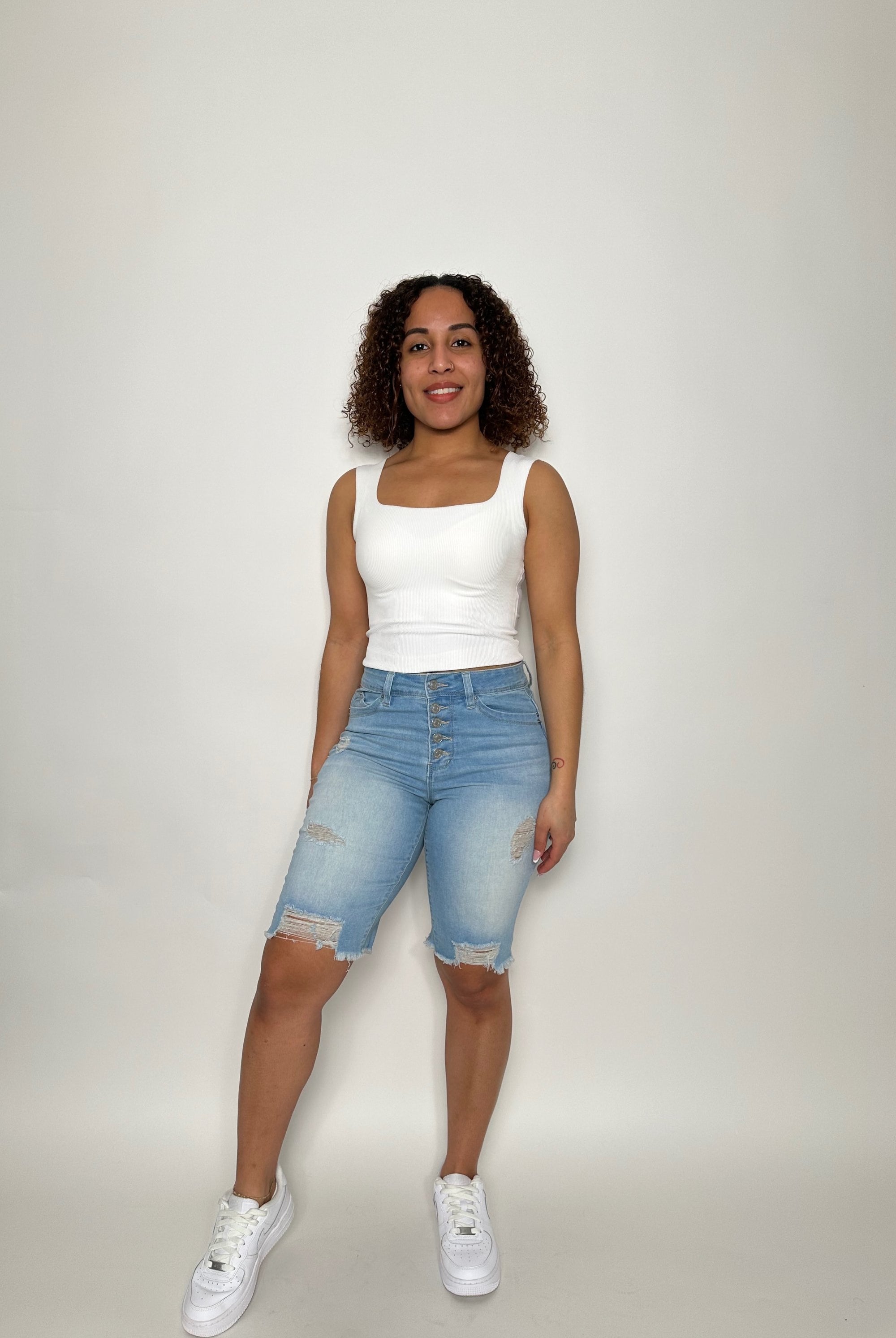 NatxCustomStyle Jeans  | Curvy High-Rise Bermuda Shorts