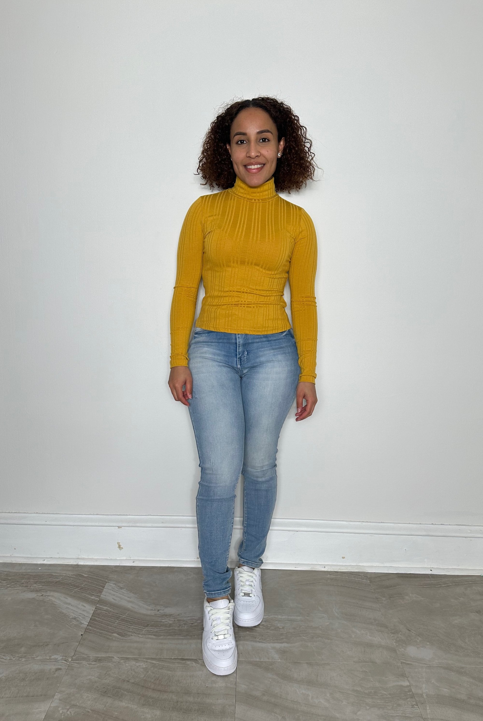 Long Sleeve Turtle Neck Top