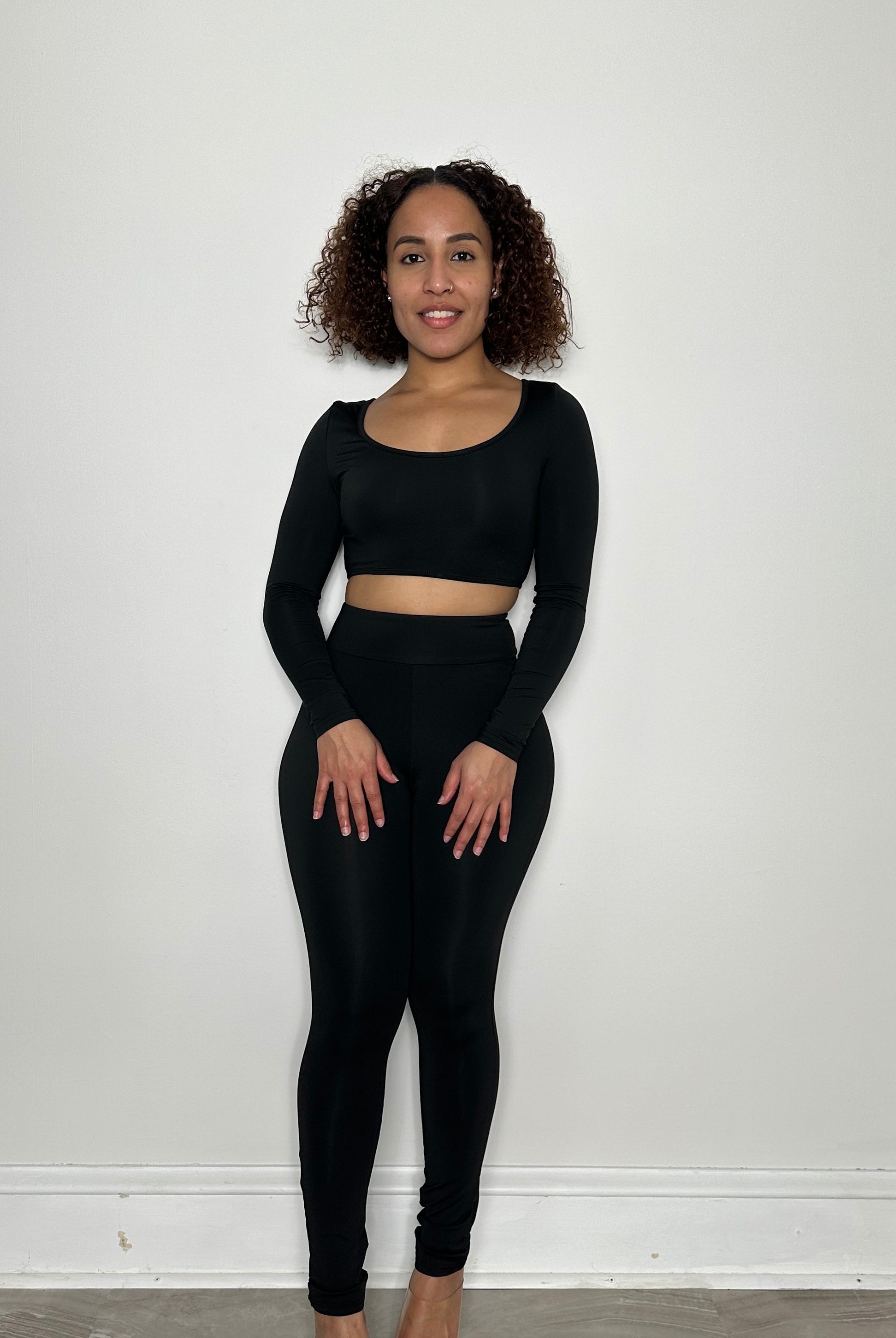 Black Two Piece Legging Set