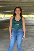 suede crop top