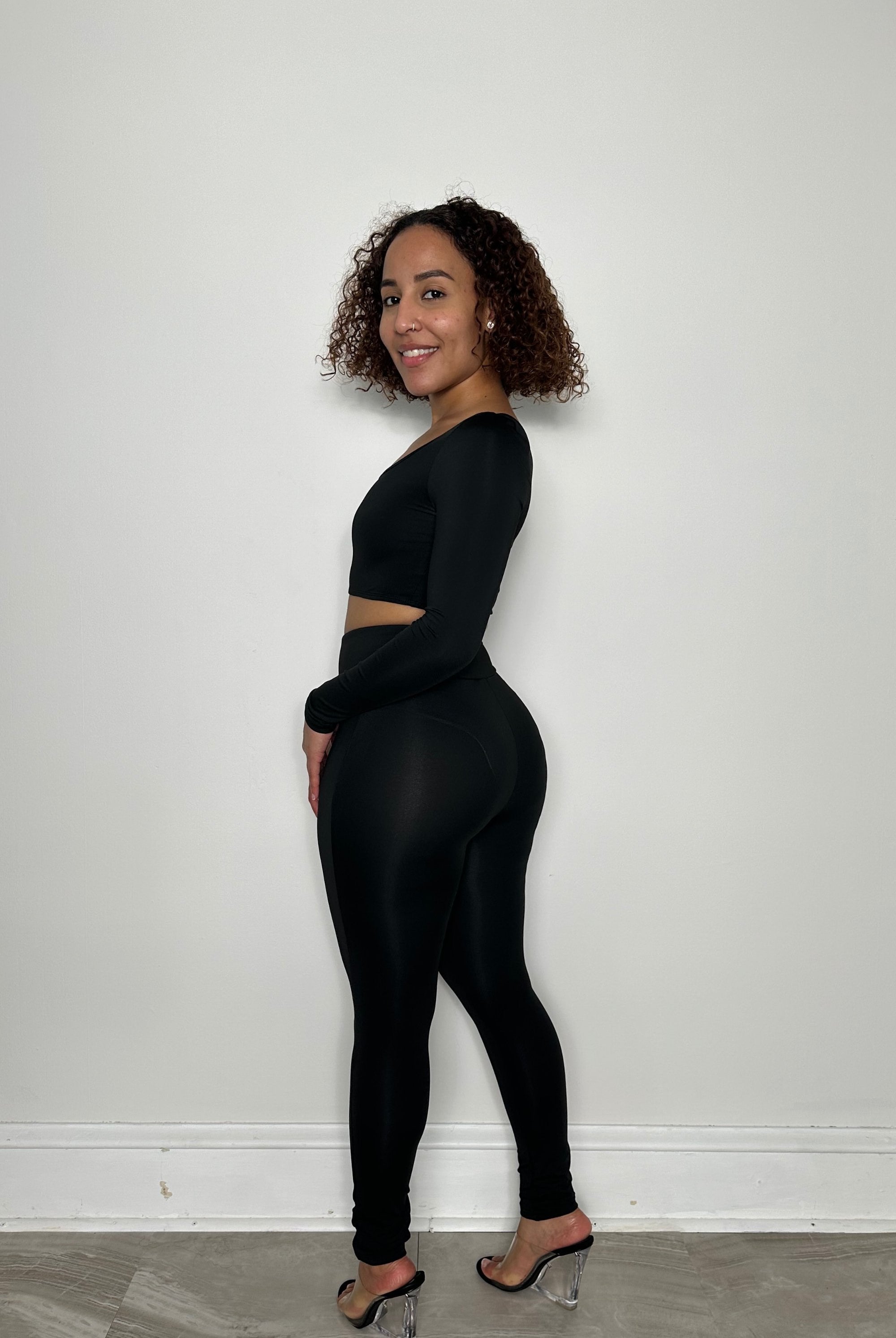 Black Two Piece Legging Set