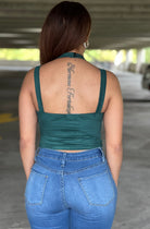 suede crop top