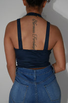 suede crop top