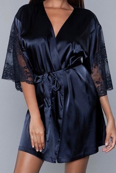 Satin Lace Robe