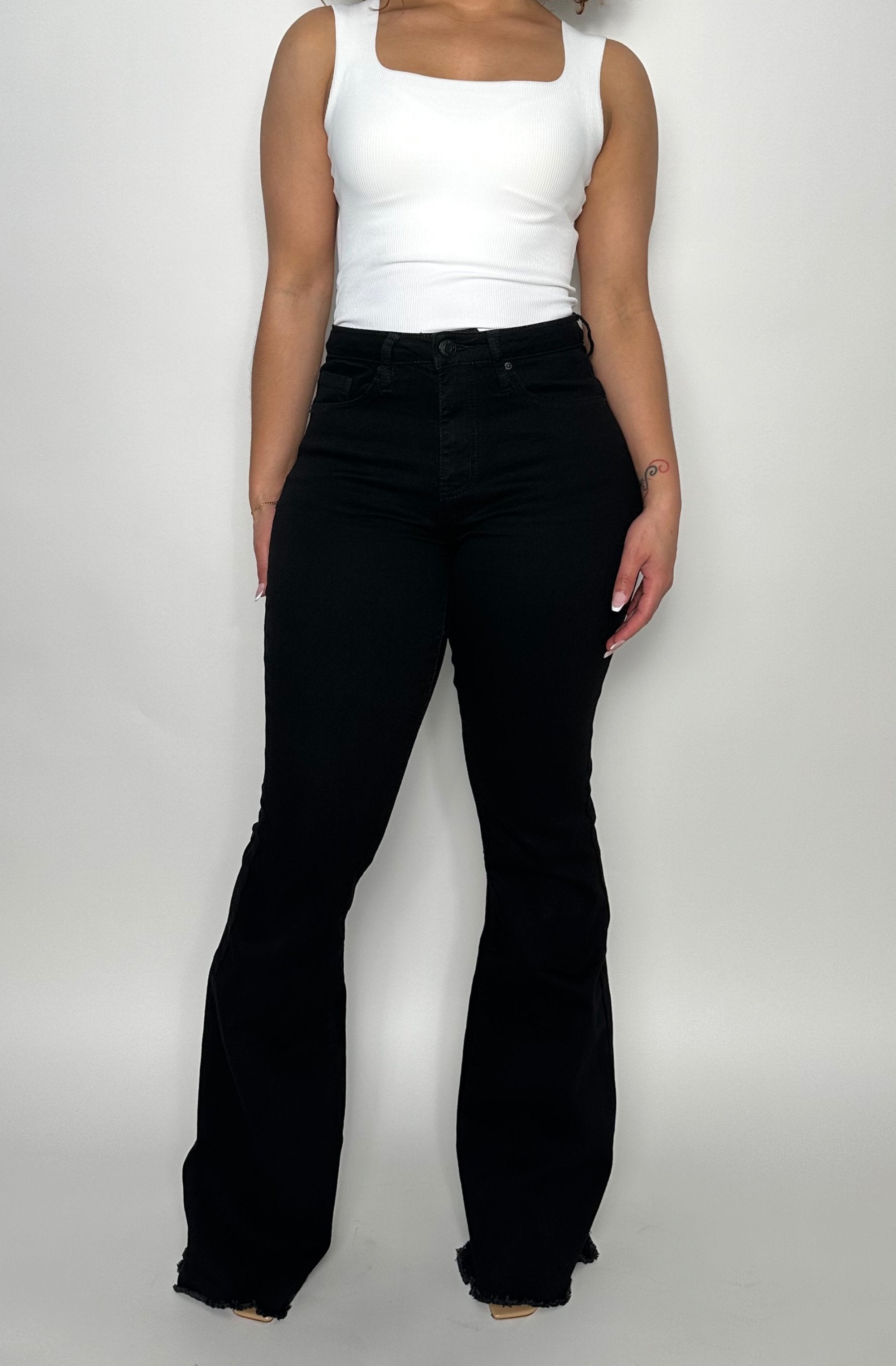 NatxCustomStyle Jeans  | Basic High-Rise Flare Jean (Long Inseam) 