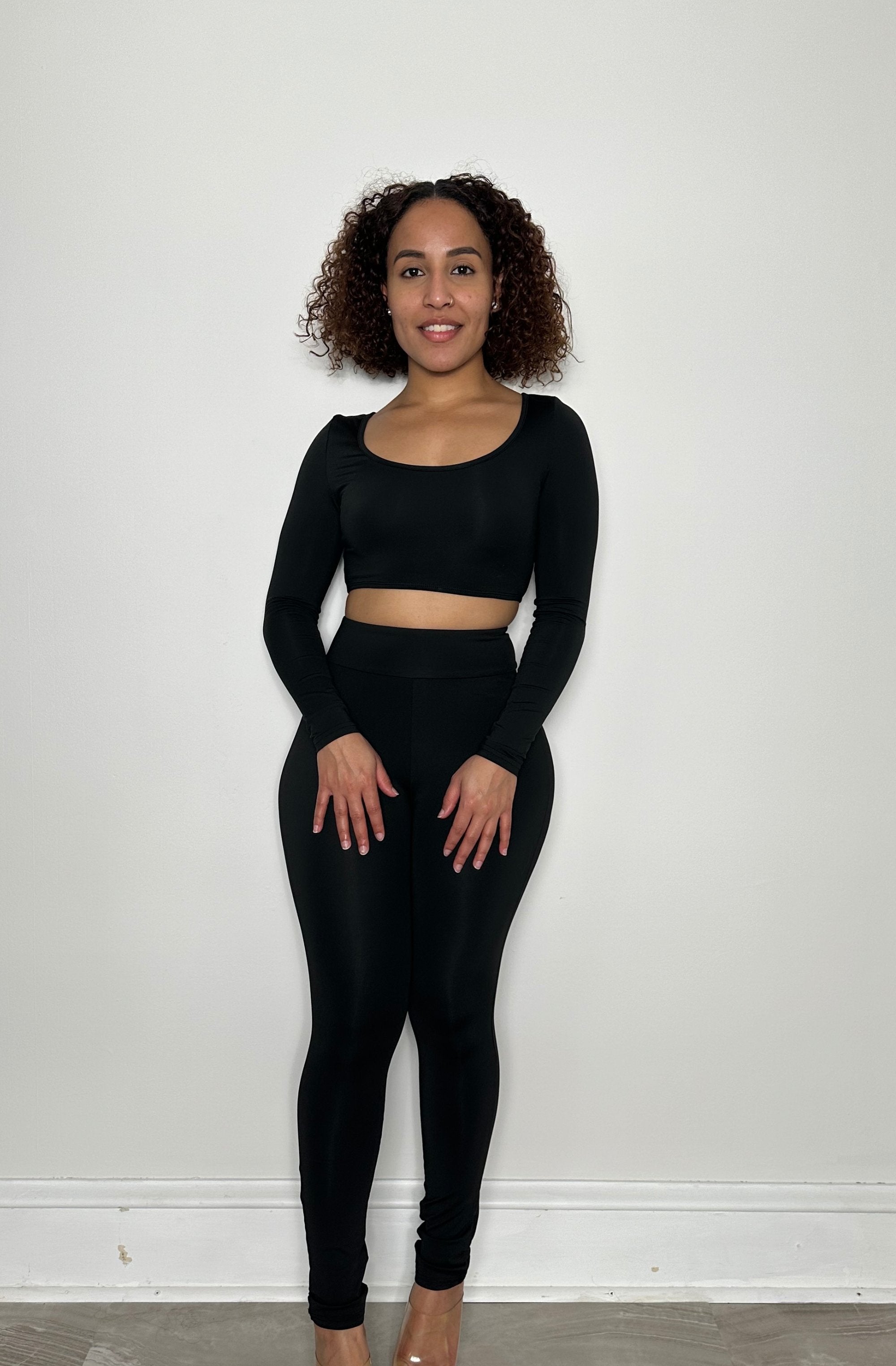 Black two piece set hotsell