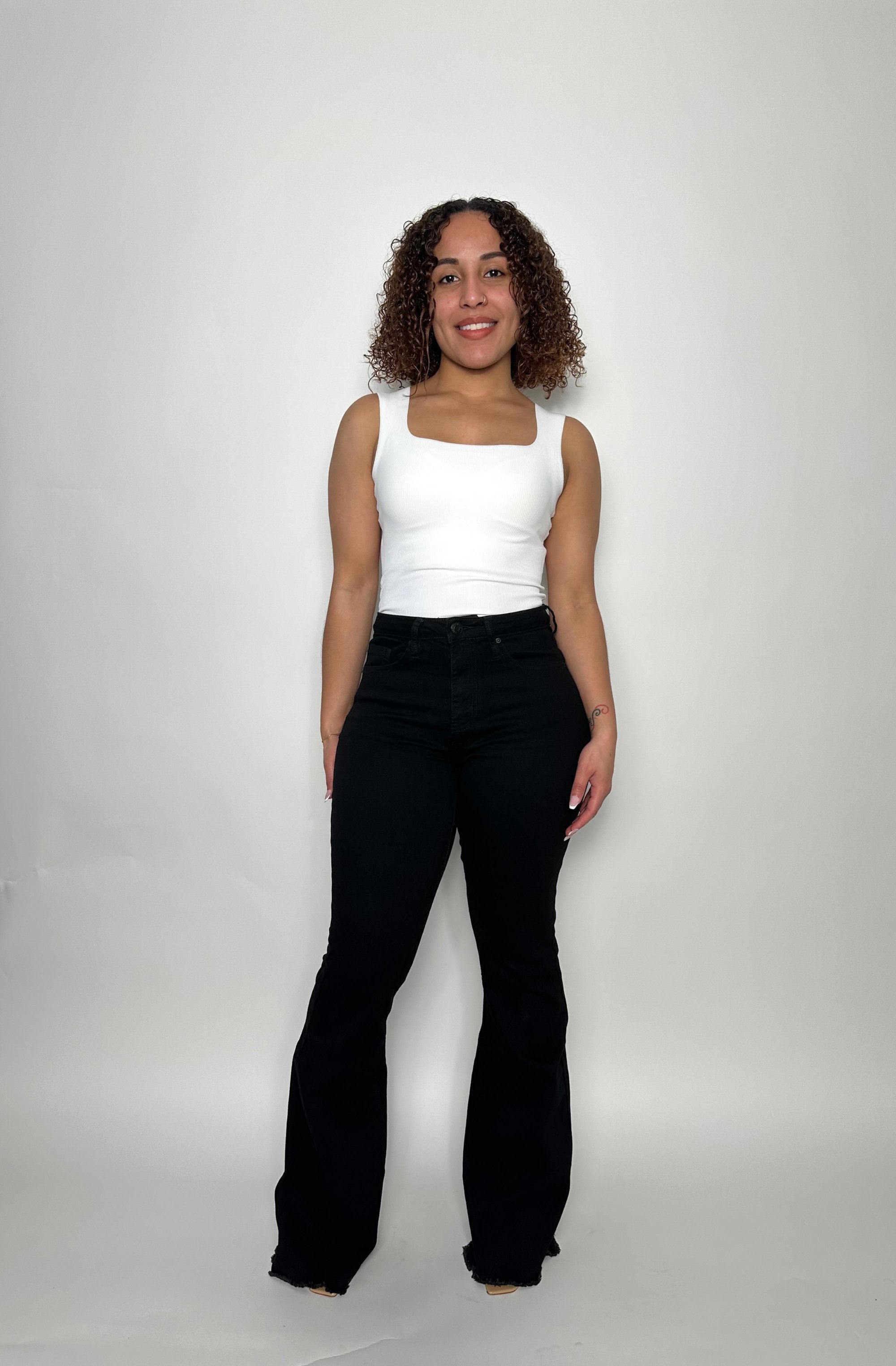 NatxCustomStyle Jeans  | Basic High-Rise Flare Jean (Long Inseam) 